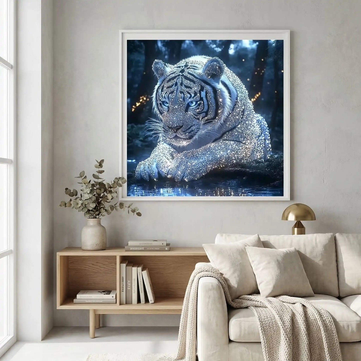 Diamond painting | Tigre Blanc - Atelier Pièce par Pièce - Puzzle & Art