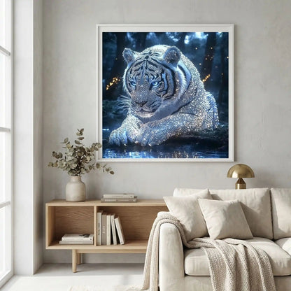 Diamond painting | Tigre Blanc - Atelier Pièce par Pièce - Puzzle & Art