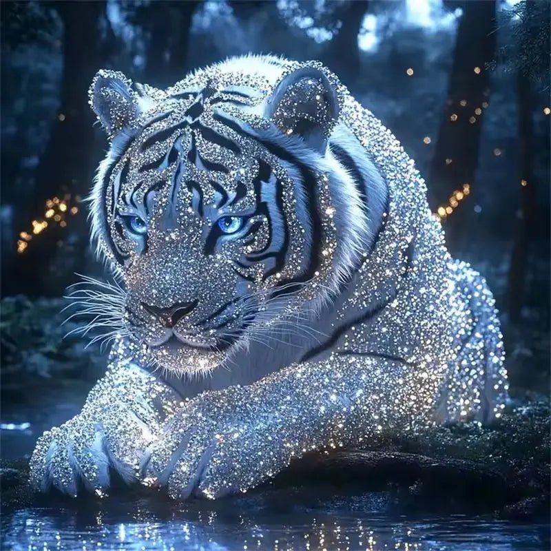 Diamond painting | Tigre Blanc - Atelier Pièce par Pièce - Puzzle & Art