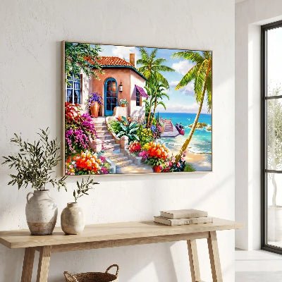 Peinture diamant | Église ou Villa Scintillante - Atelier Pièce par Pièce - Puzzle & Art
