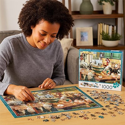 Puzzle 1000 pièces | Chats cuisinent - Atelier Pièce par Pièce - Puzzle & Art