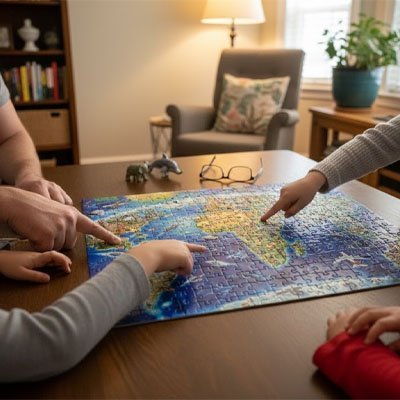 Puzzle 1000 pièces | Le Monde en Action - Atelier Pièce par Pièce - Puzzle & Art