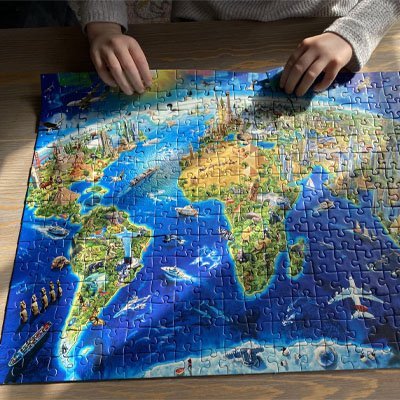 Puzzle 1000 pièces | Le Monde en Action - Atelier Pièce par Pièce - Puzzle & Art