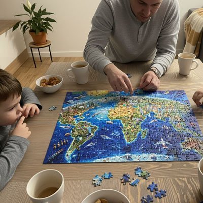 Puzzle 1000 pièces | Le Monde en Action - Atelier Pièce par Pièce - Puzzle & Art