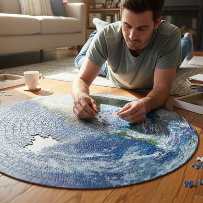Puzzle 1000 pièces | Lune ou Terre - Atelier Pièce par Pièce - Puzzle & Art