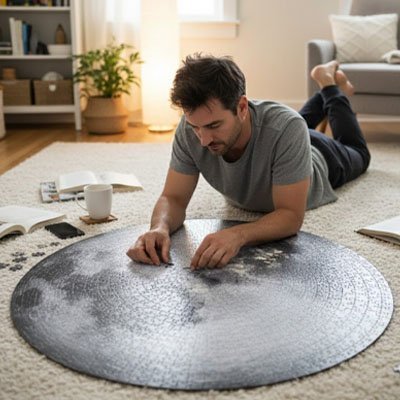 Puzzle 1000 pièces | Lune ou Terre - Atelier Pièce par Pièce - Puzzle & Art